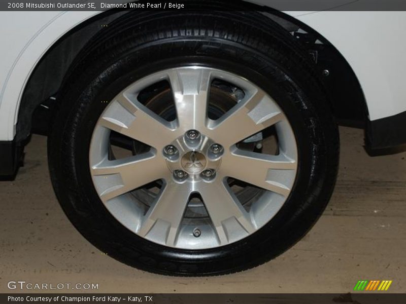 Diamond White Pearl / Beige 2008 Mitsubishi Outlander SE