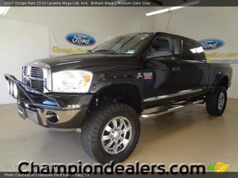 Brilliant Black / Medium Slate Gray 2007 Dodge Ram 2500 Laramie Mega Cab 4x4