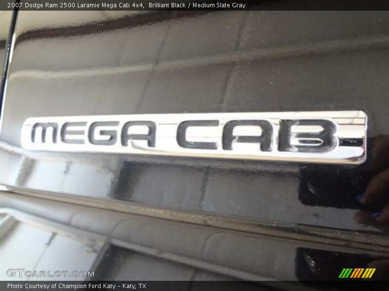 Brilliant Black / Medium Slate Gray 2007 Dodge Ram 2500 Laramie Mega Cab 4x4