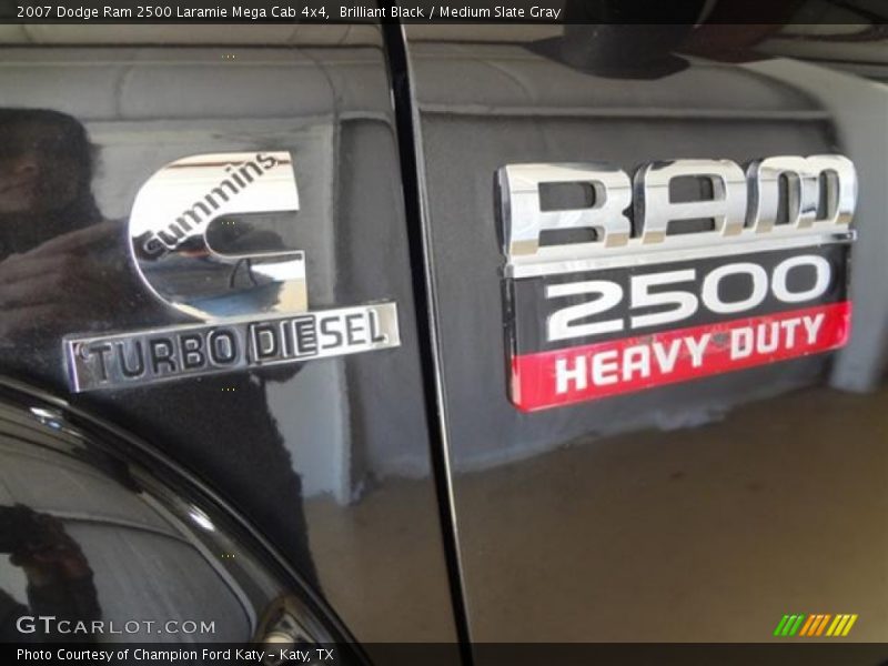 Brilliant Black / Medium Slate Gray 2007 Dodge Ram 2500 Laramie Mega Cab 4x4