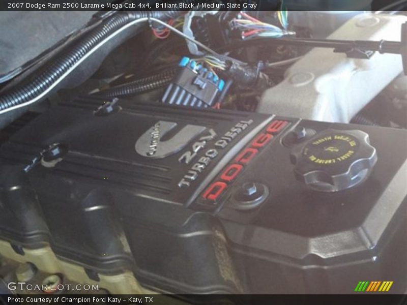 Brilliant Black / Medium Slate Gray 2007 Dodge Ram 2500 Laramie Mega Cab 4x4