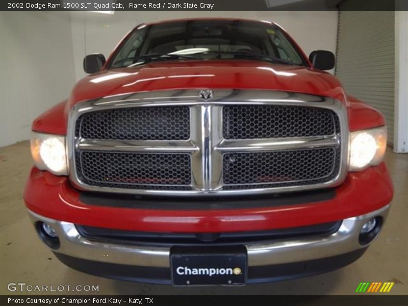 Flame Red / Dark Slate Gray 2002 Dodge Ram 1500 SLT Quad Cab