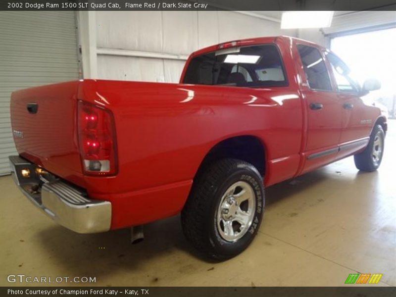 Flame Red / Dark Slate Gray 2002 Dodge Ram 1500 SLT Quad Cab