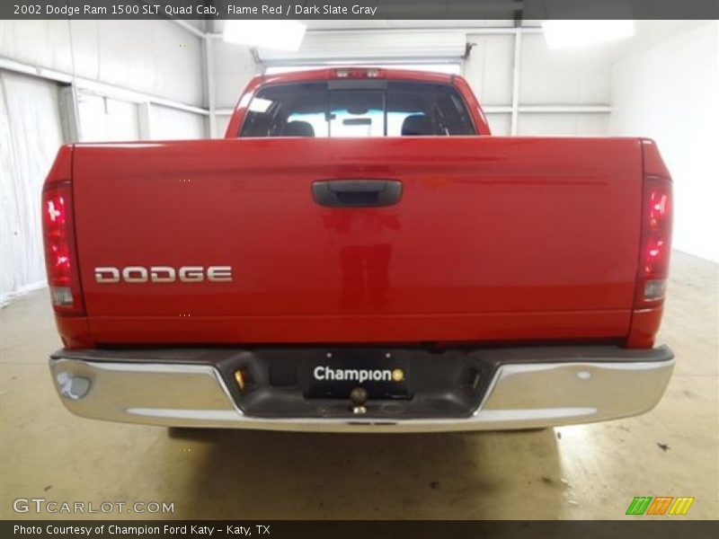 Flame Red / Dark Slate Gray 2002 Dodge Ram 1500 SLT Quad Cab
