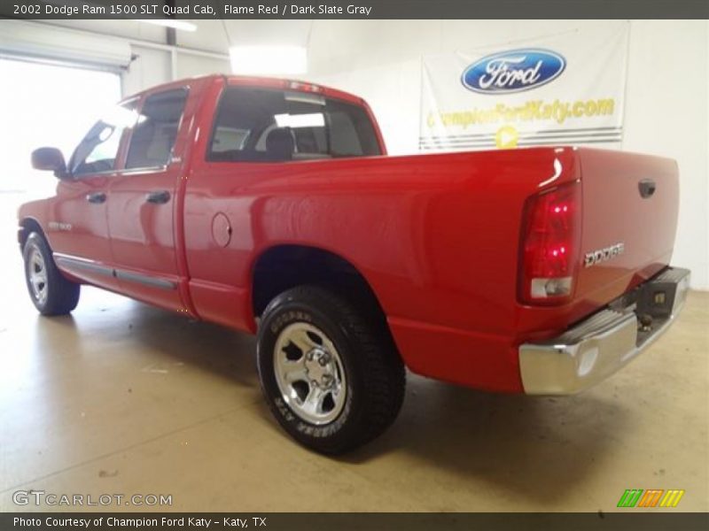 Flame Red / Dark Slate Gray 2002 Dodge Ram 1500 SLT Quad Cab
