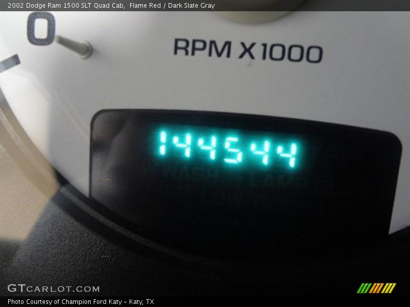 Flame Red / Dark Slate Gray 2002 Dodge Ram 1500 SLT Quad Cab