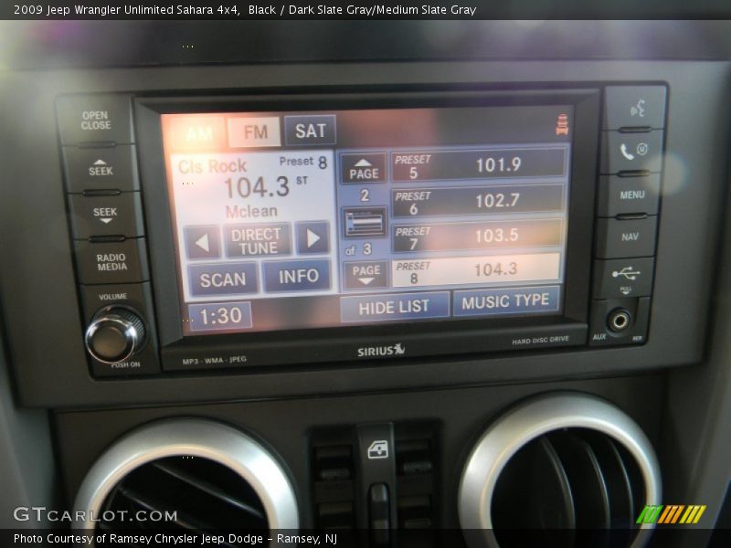 Black / Dark Slate Gray/Medium Slate Gray 2009 Jeep Wrangler Unlimited Sahara 4x4