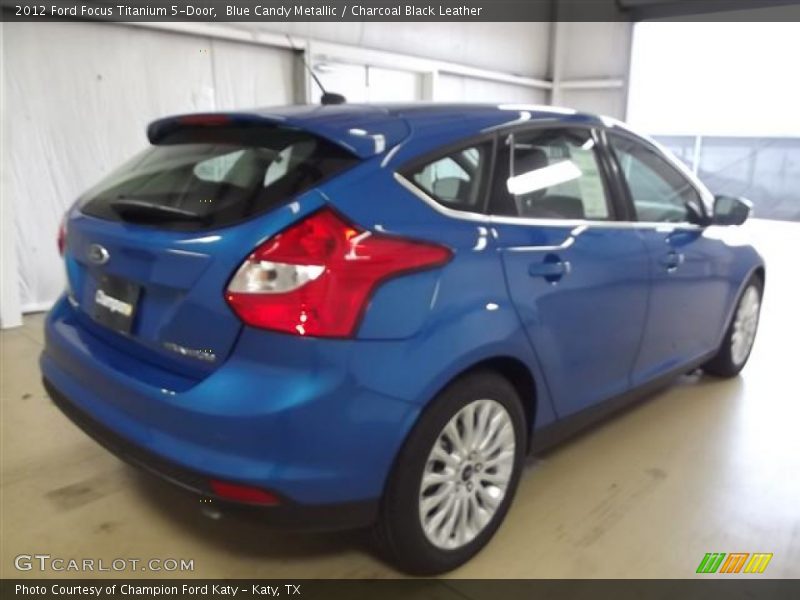 Blue Candy Metallic / Charcoal Black Leather 2012 Ford Focus Titanium 5-Door