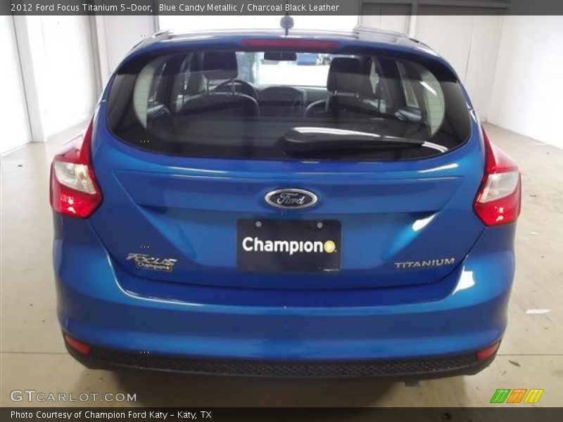 Blue Candy Metallic / Charcoal Black Leather 2012 Ford Focus Titanium 5-Door