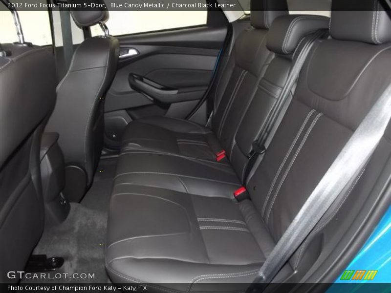 Blue Candy Metallic / Charcoal Black Leather 2012 Ford Focus Titanium 5-Door