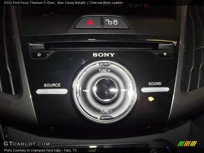 Blue Candy Metallic / Charcoal Black Leather 2012 Ford Focus Titanium 5-Door