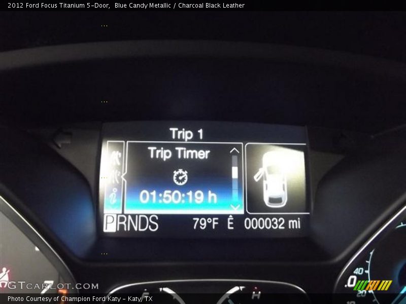Blue Candy Metallic / Charcoal Black Leather 2012 Ford Focus Titanium 5-Door
