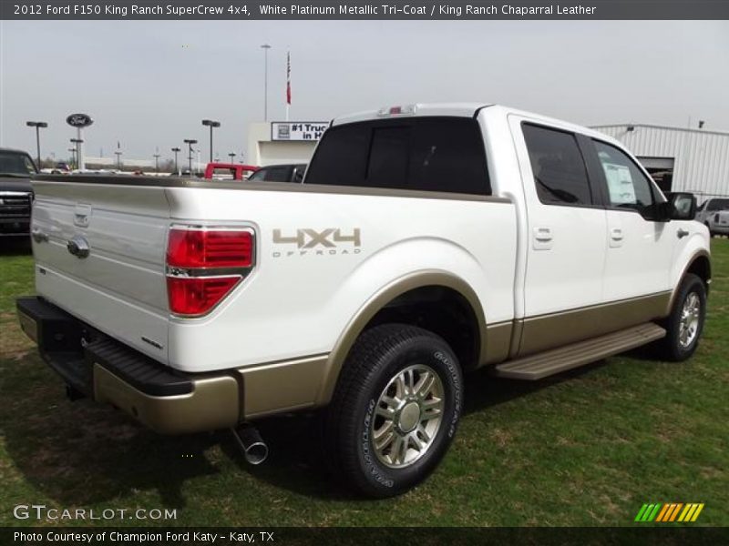 White Platinum Metallic Tri-Coat / King Ranch Chaparral Leather 2012 Ford F150 King Ranch SuperCrew 4x4