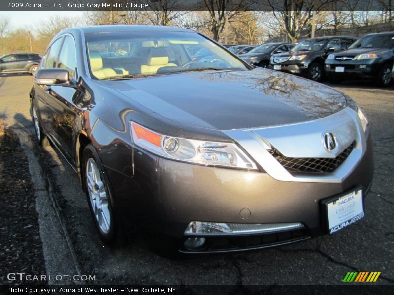 Grigio Gray Metallic / Taupe 2009 Acura TL 3.5