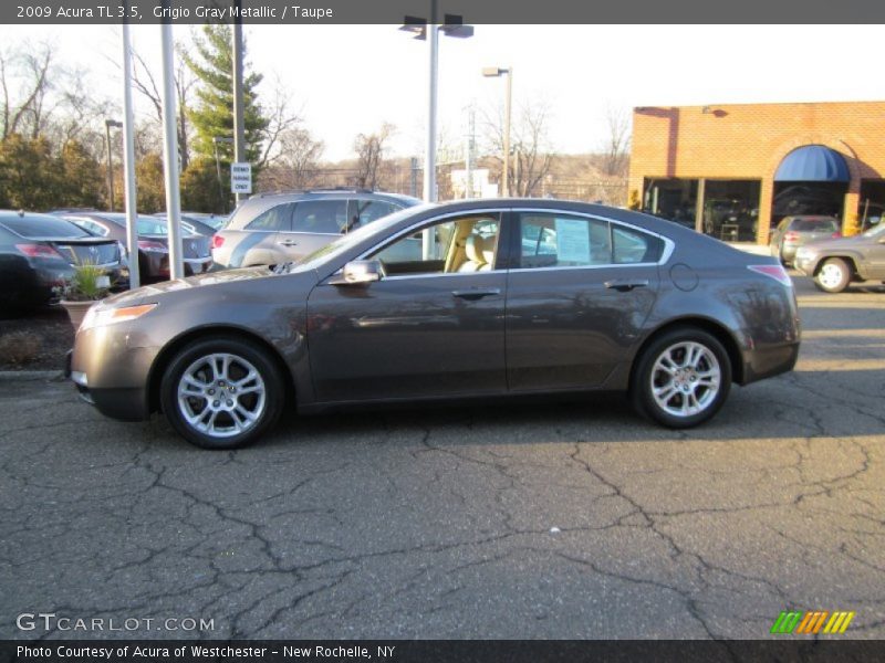 Grigio Gray Metallic / Taupe 2009 Acura TL 3.5