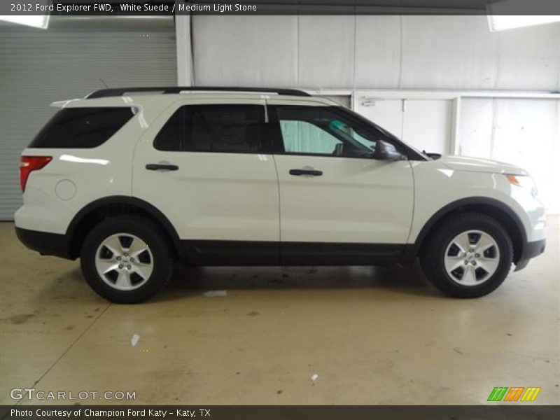 White Suede / Medium Light Stone 2012 Ford Explorer FWD