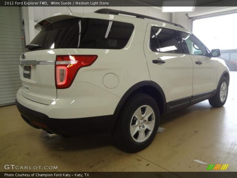 White Suede / Medium Light Stone 2012 Ford Explorer FWD
