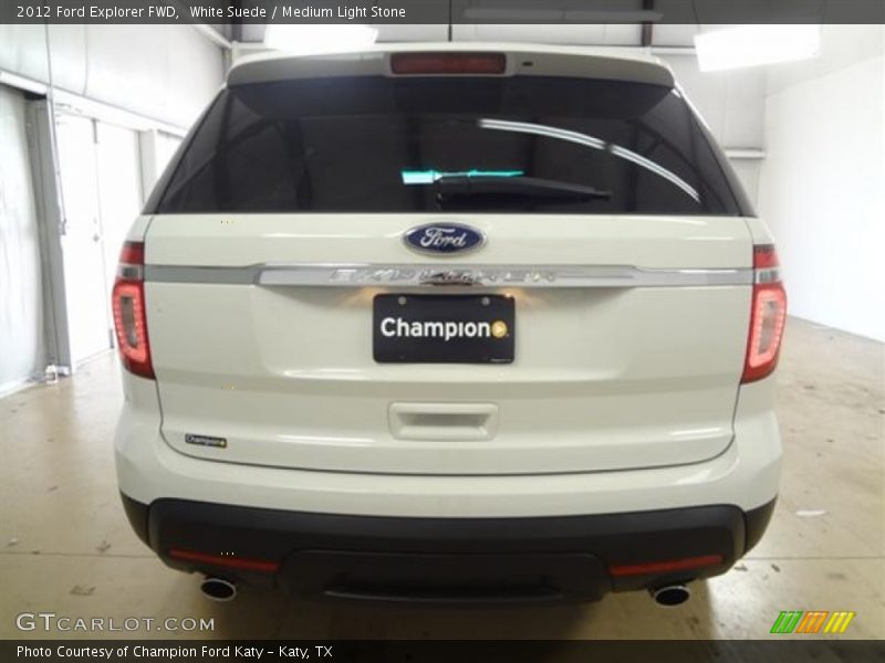 White Suede / Medium Light Stone 2012 Ford Explorer FWD