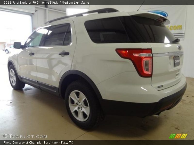 White Suede / Medium Light Stone 2012 Ford Explorer FWD