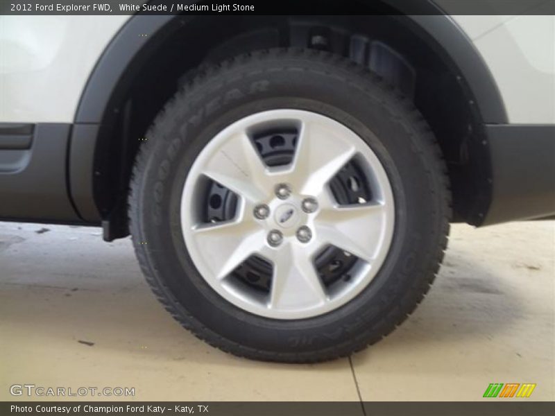 White Suede / Medium Light Stone 2012 Ford Explorer FWD