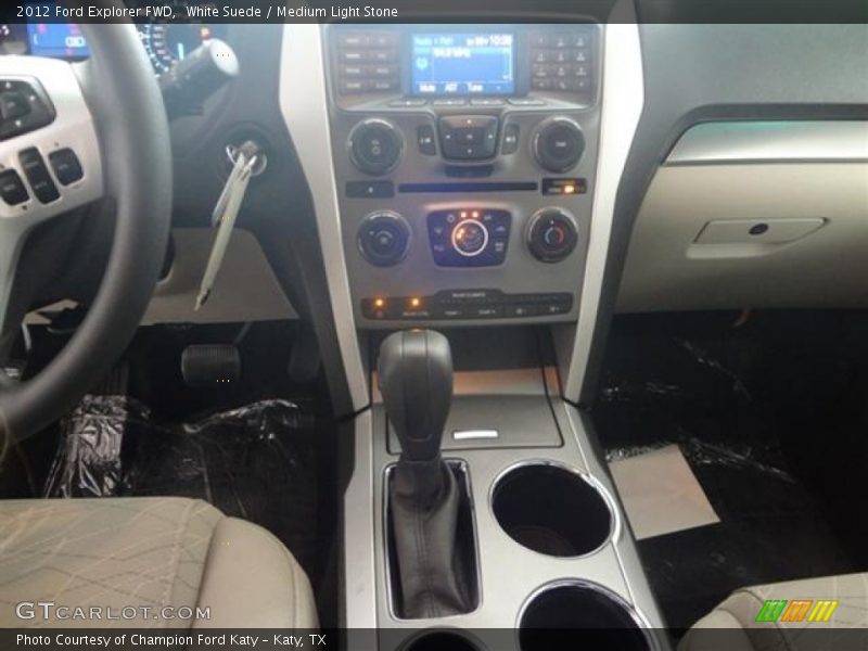 White Suede / Medium Light Stone 2012 Ford Explorer FWD