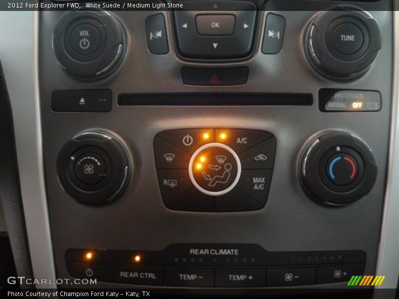 White Suede / Medium Light Stone 2012 Ford Explorer FWD