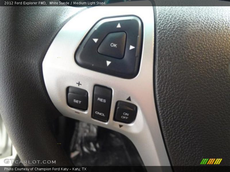 White Suede / Medium Light Stone 2012 Ford Explorer FWD