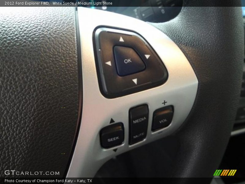 White Suede / Medium Light Stone 2012 Ford Explorer FWD