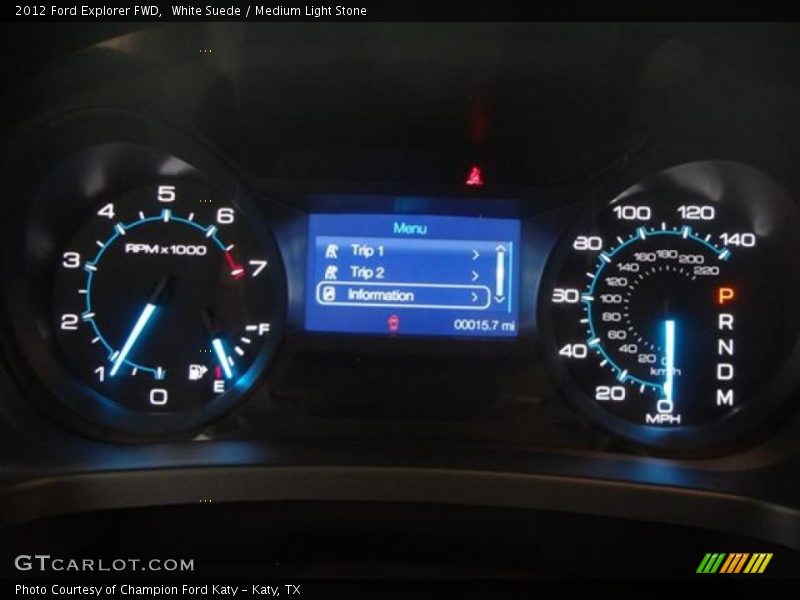 White Suede / Medium Light Stone 2012 Ford Explorer FWD