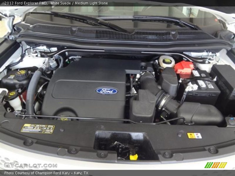 White Suede / Medium Light Stone 2012 Ford Explorer FWD