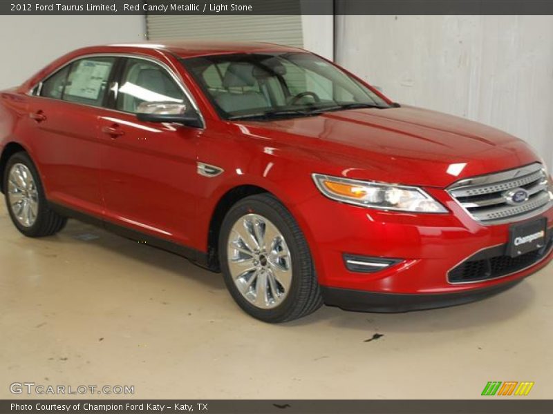 Red Candy Metallic / Light Stone 2012 Ford Taurus Limited