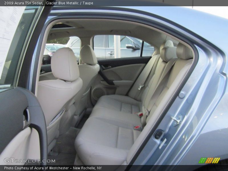 Glacier Blue Metallic / Taupe 2009 Acura TSX Sedan