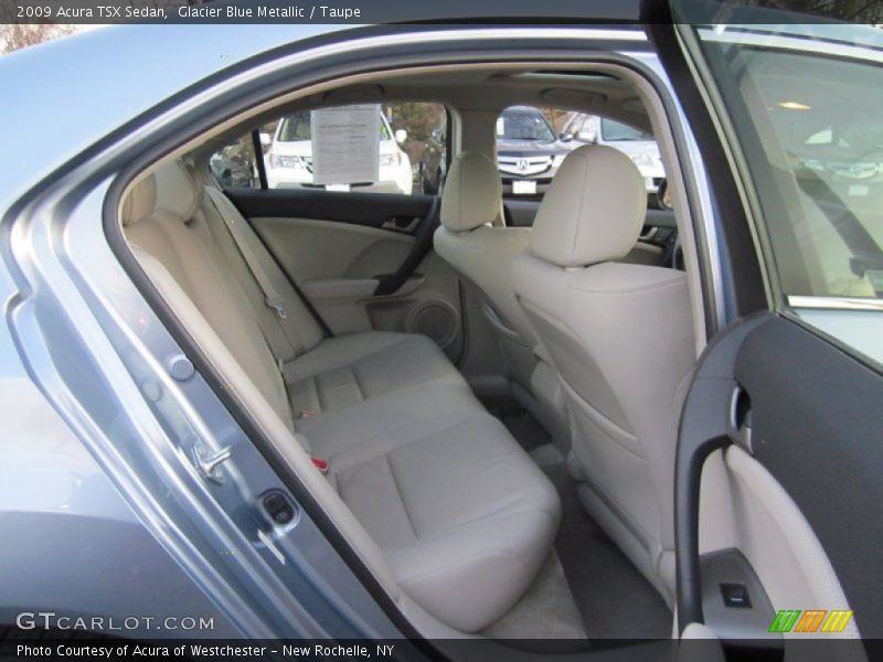 Glacier Blue Metallic / Taupe 2009 Acura TSX Sedan