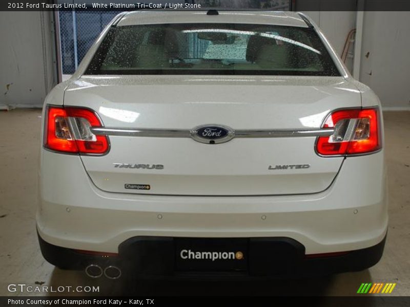 White Platinum Tri-Coat / Light Stone 2012 Ford Taurus Limited