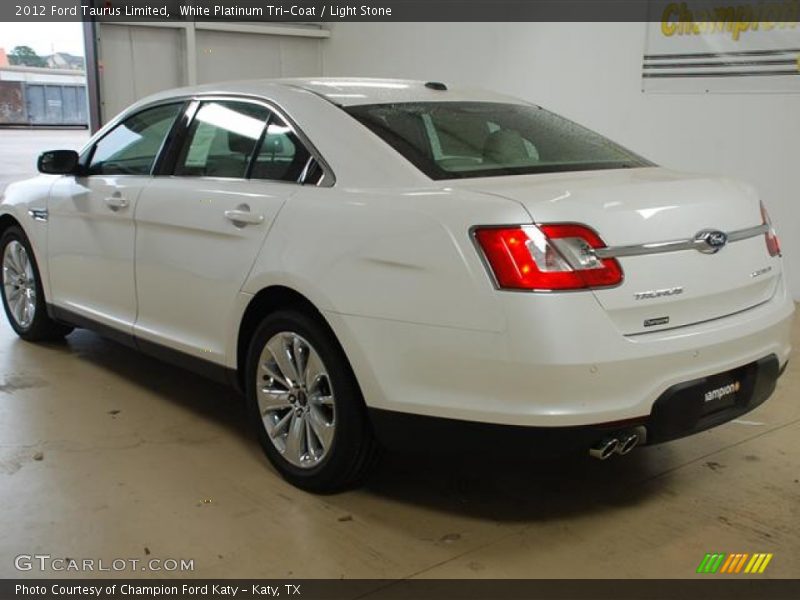 White Platinum Tri-Coat / Light Stone 2012 Ford Taurus Limited