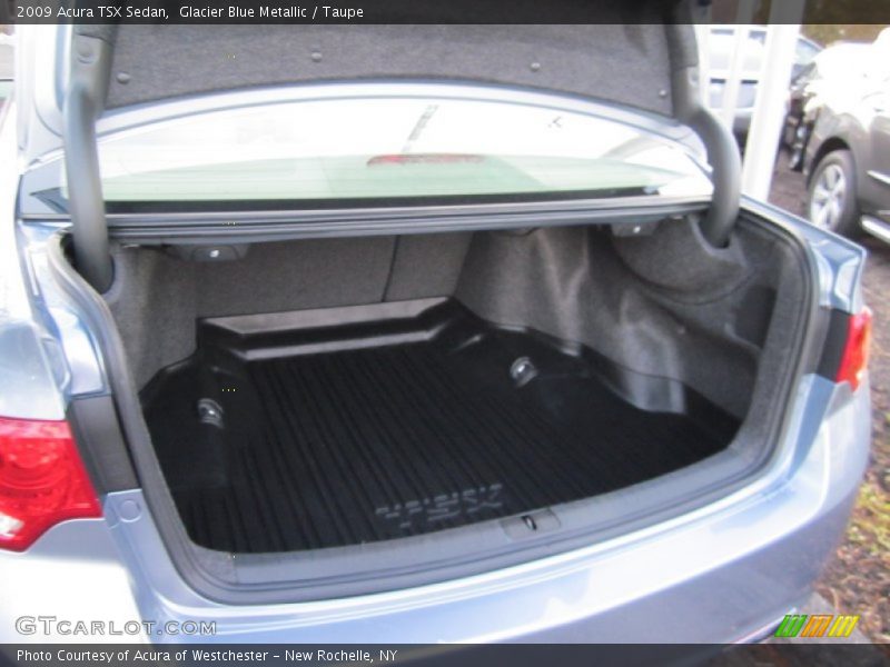 Glacier Blue Metallic / Taupe 2009 Acura TSX Sedan