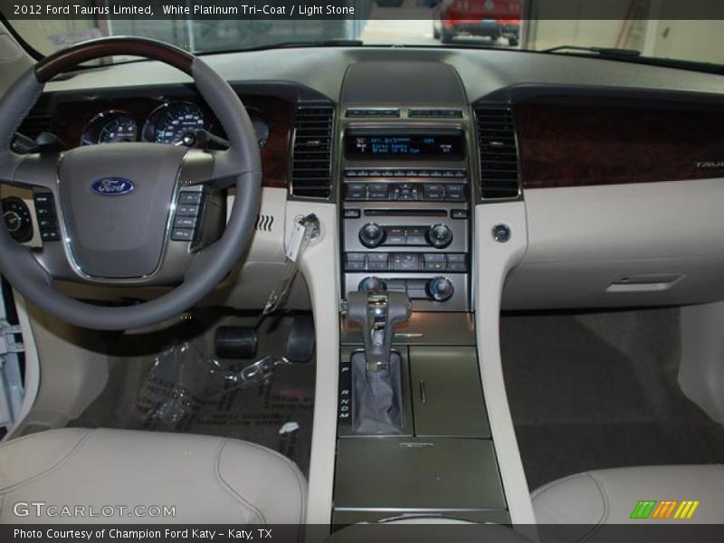 White Platinum Tri-Coat / Light Stone 2012 Ford Taurus Limited