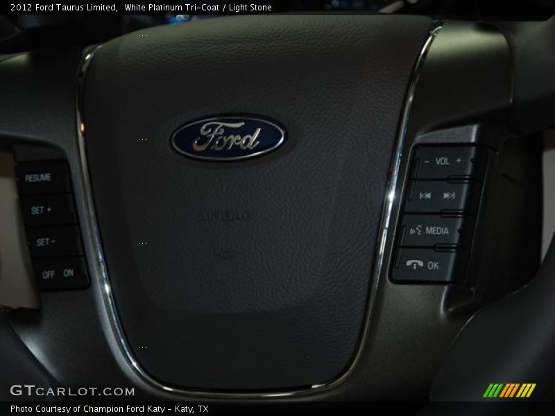 White Platinum Tri-Coat / Light Stone 2012 Ford Taurus Limited