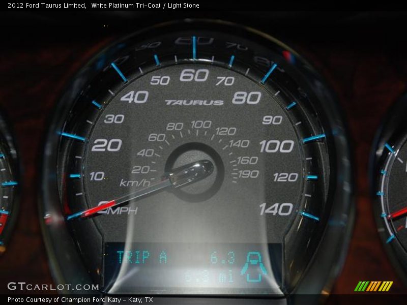 White Platinum Tri-Coat / Light Stone 2012 Ford Taurus Limited