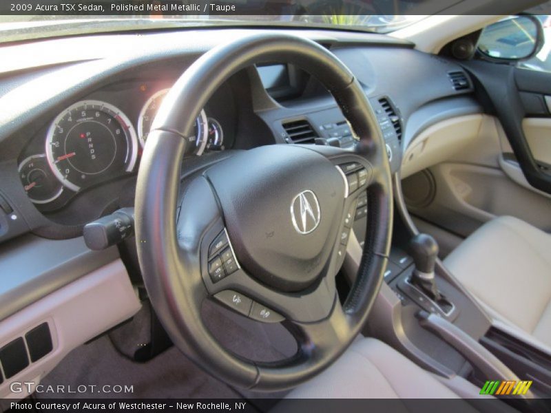 Polished Metal Metallic / Taupe 2009 Acura TSX Sedan