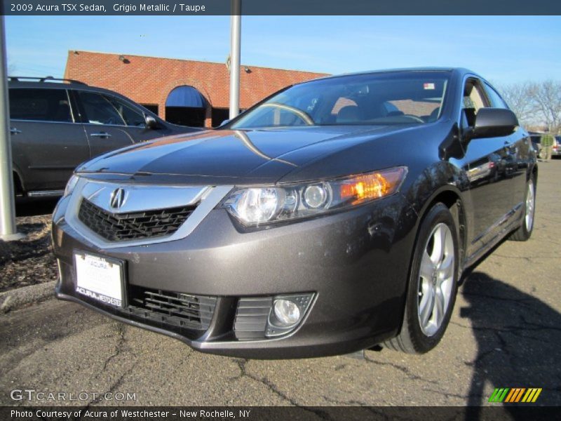 Grigio Metallic / Taupe 2009 Acura TSX Sedan