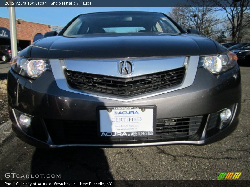 Grigio Metallic / Taupe 2009 Acura TSX Sedan