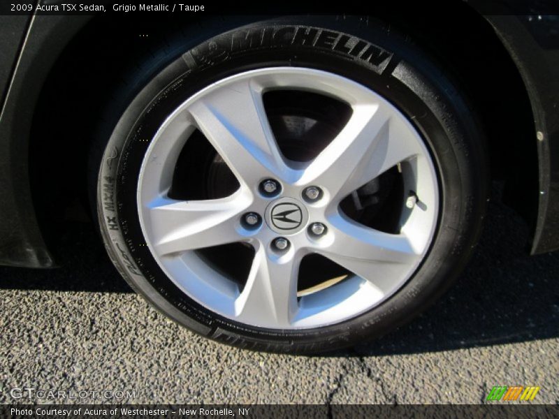 Grigio Metallic / Taupe 2009 Acura TSX Sedan