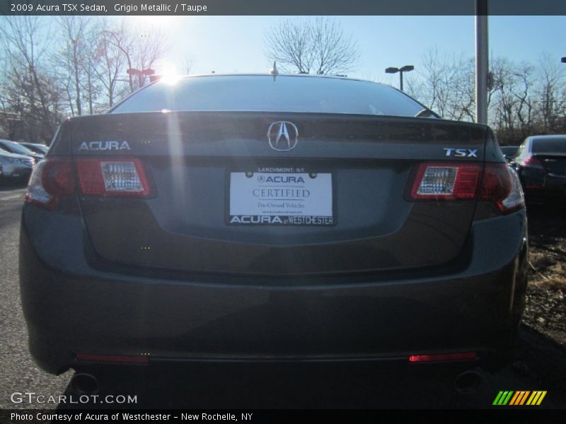 Grigio Metallic / Taupe 2009 Acura TSX Sedan