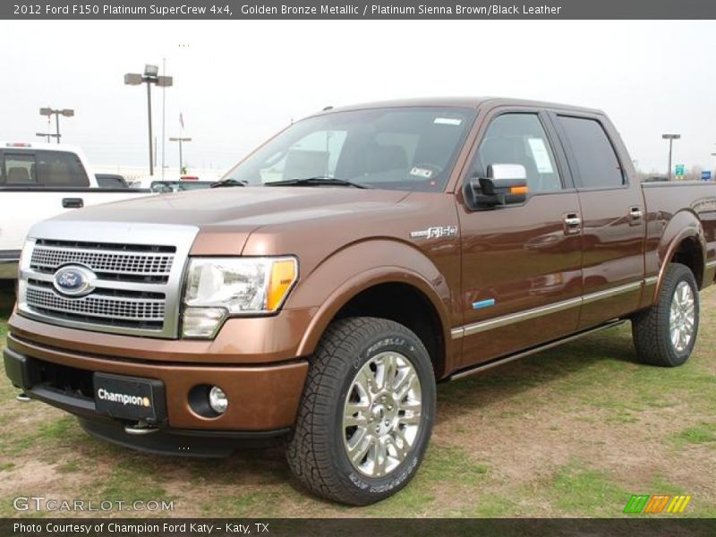 Golden Bronze Metallic / Platinum Sienna Brown/Black Leather 2012 Ford F150 Platinum SuperCrew 4x4