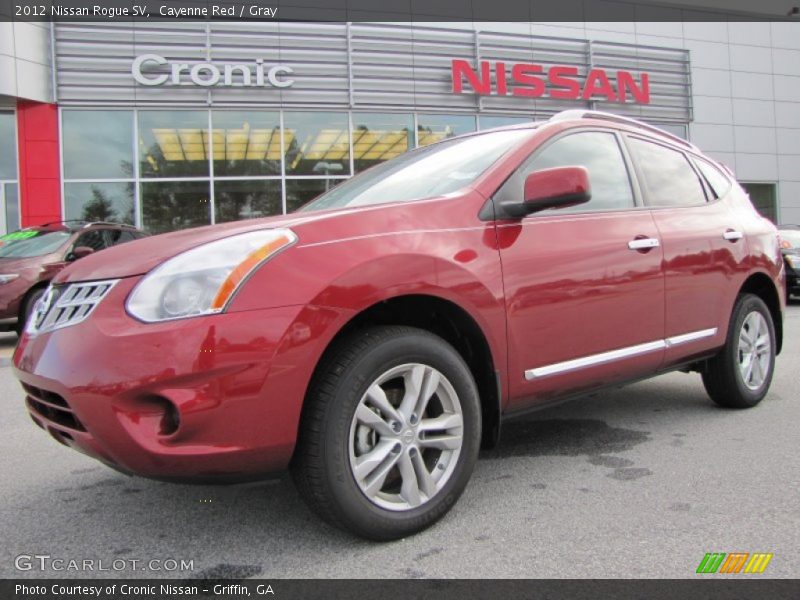 Cayenne Red / Gray 2012 Nissan Rogue SV