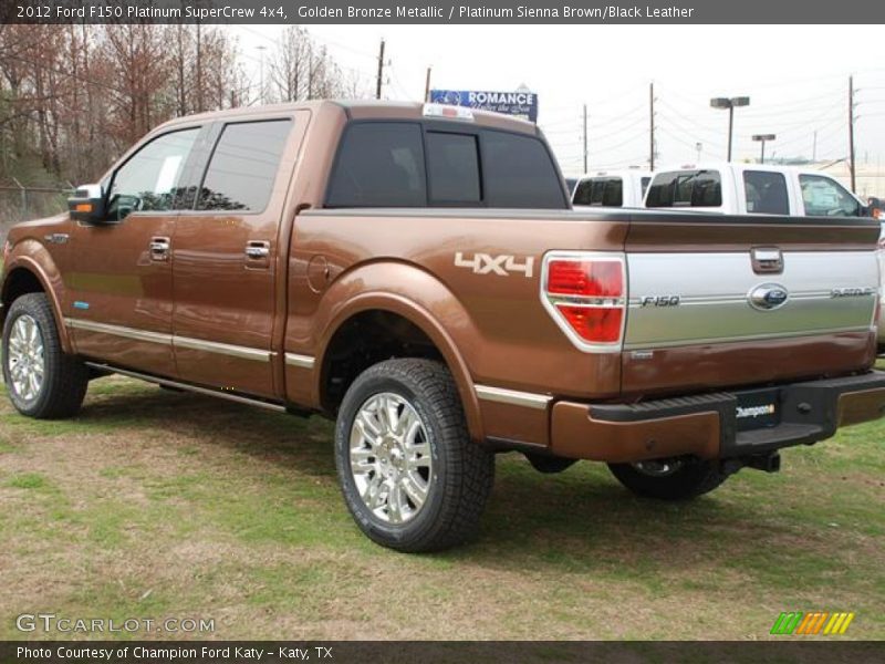 Golden Bronze Metallic / Platinum Sienna Brown/Black Leather 2012 Ford F150 Platinum SuperCrew 4x4