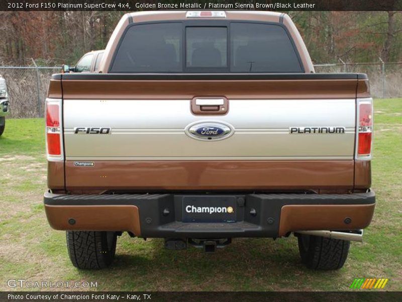 Golden Bronze Metallic / Platinum Sienna Brown/Black Leather 2012 Ford F150 Platinum SuperCrew 4x4