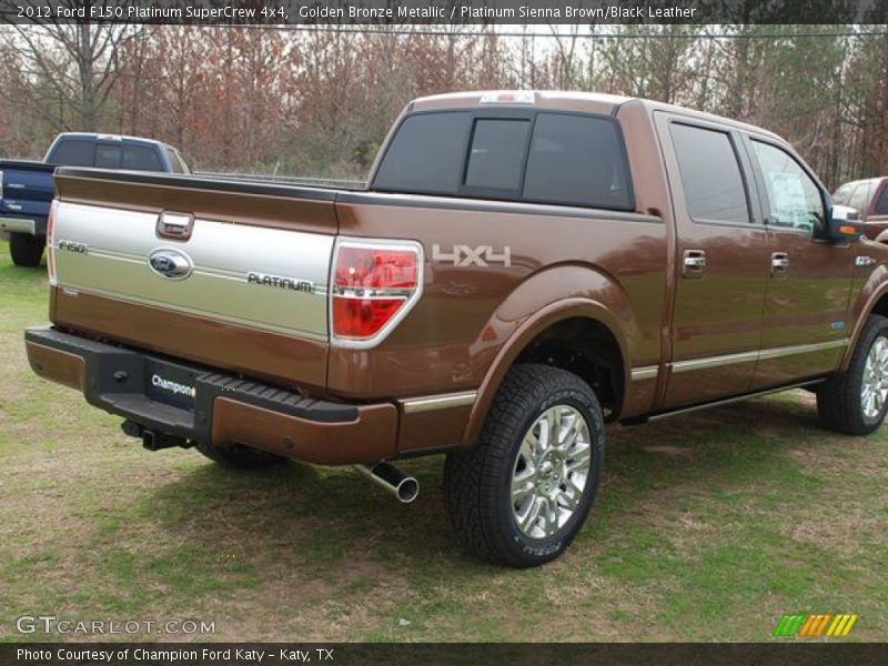 Golden Bronze Metallic / Platinum Sienna Brown/Black Leather 2012 Ford F150 Platinum SuperCrew 4x4