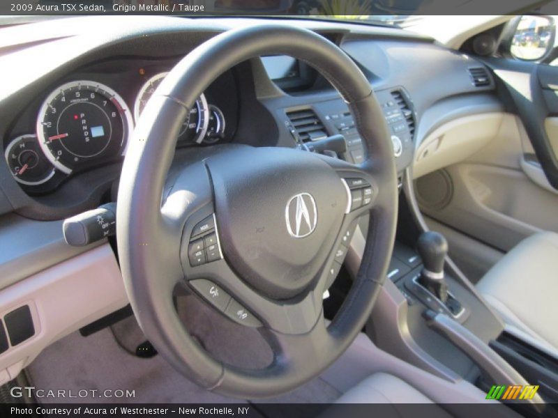 Grigio Metallic / Taupe 2009 Acura TSX Sedan